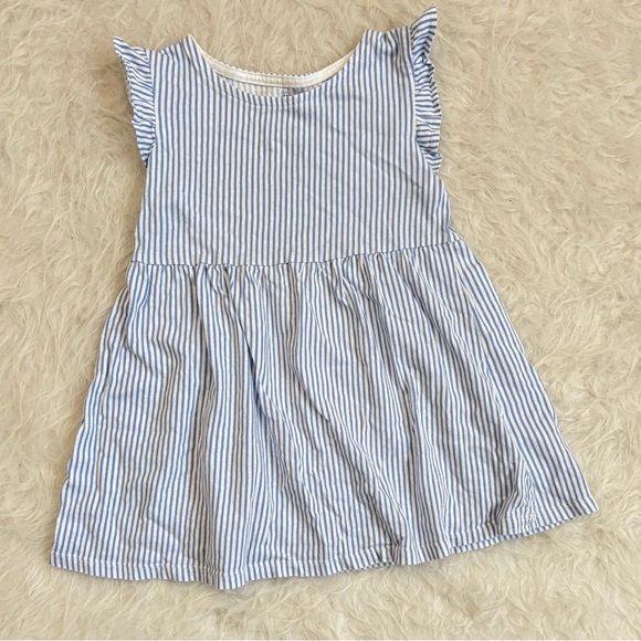 H&M Other - H&M Blue and White Pinstriped Ruffle Sleeve Sundress